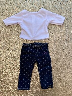 American Girl Doll Outfit Shirt & Star Pants Set